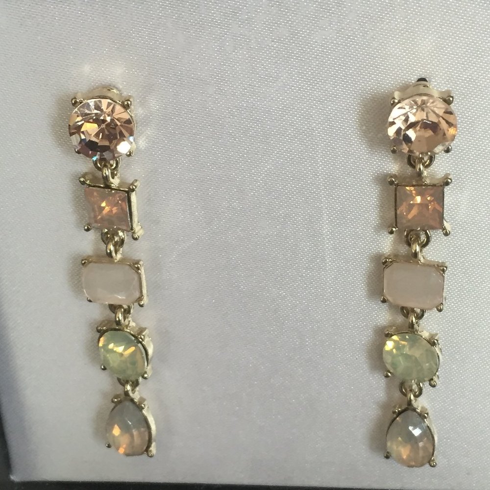 Multi-coloured Opaque Crystal Earrings